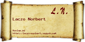 Laczo Norbert névjegykártya