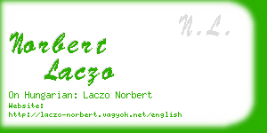 norbert laczo business card
